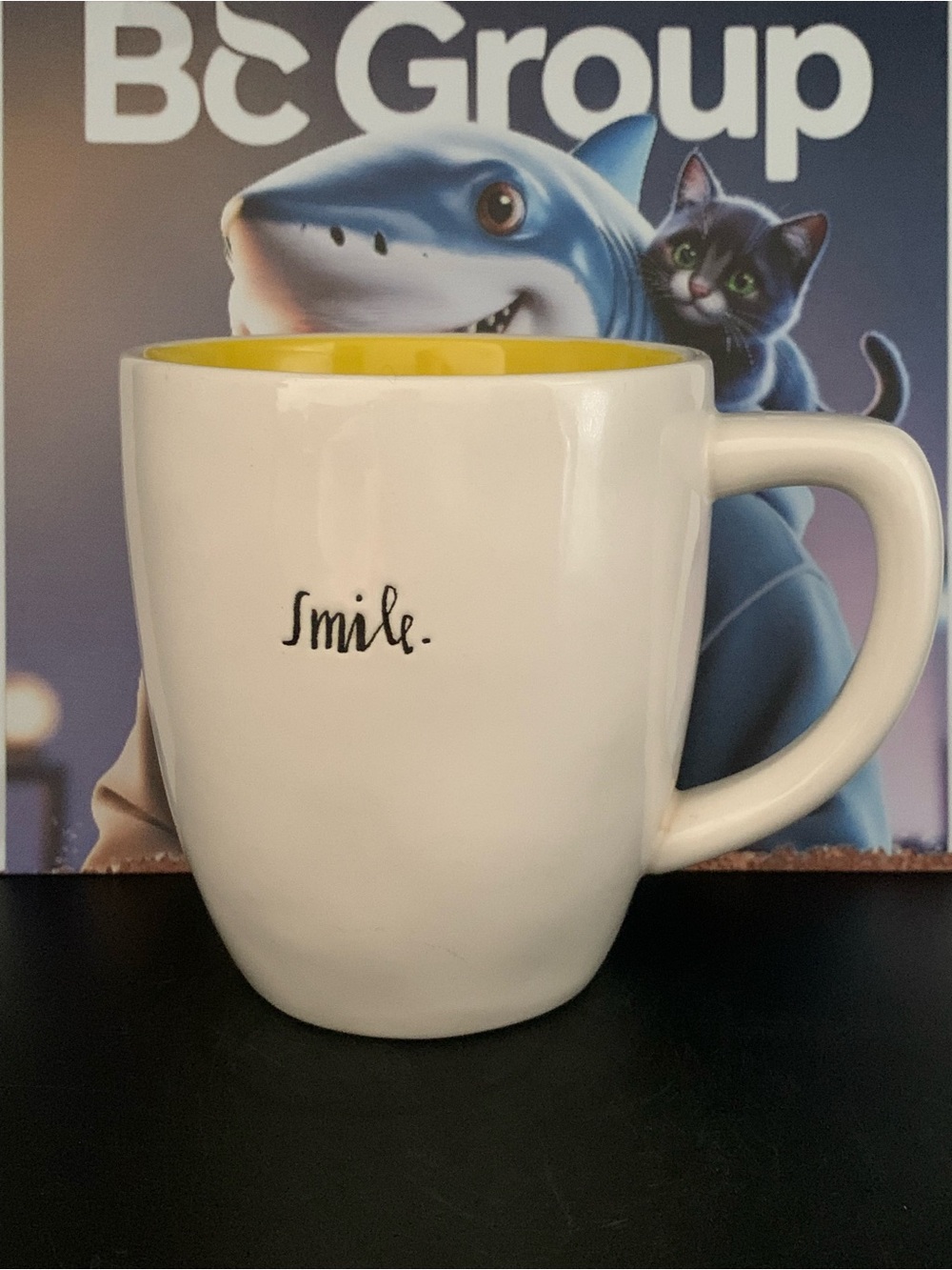 Pre Owned Rae Dunn Artisan Collection By Magenta Smile Script Coffee Tee Mug - Picture 4 of 11